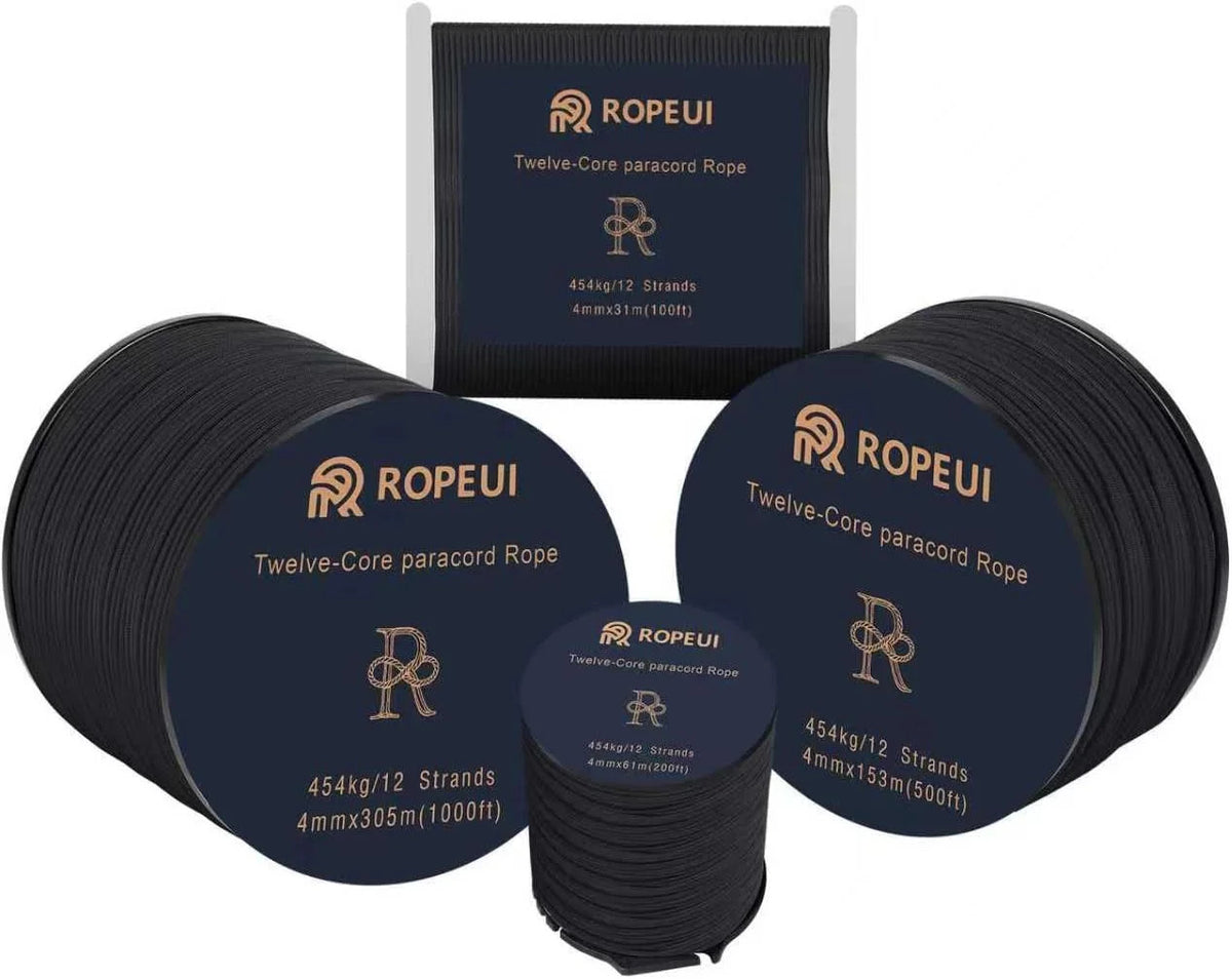 1000lb Paracord 5/32inch (4mm) Nylon Tactical Rope 100ft-1000ft for Camping & Survival