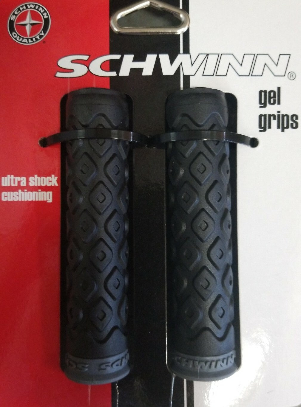 Shock Absorbing Bicycle Handlebar Grips Set of 2 - Black Comfort Cushions