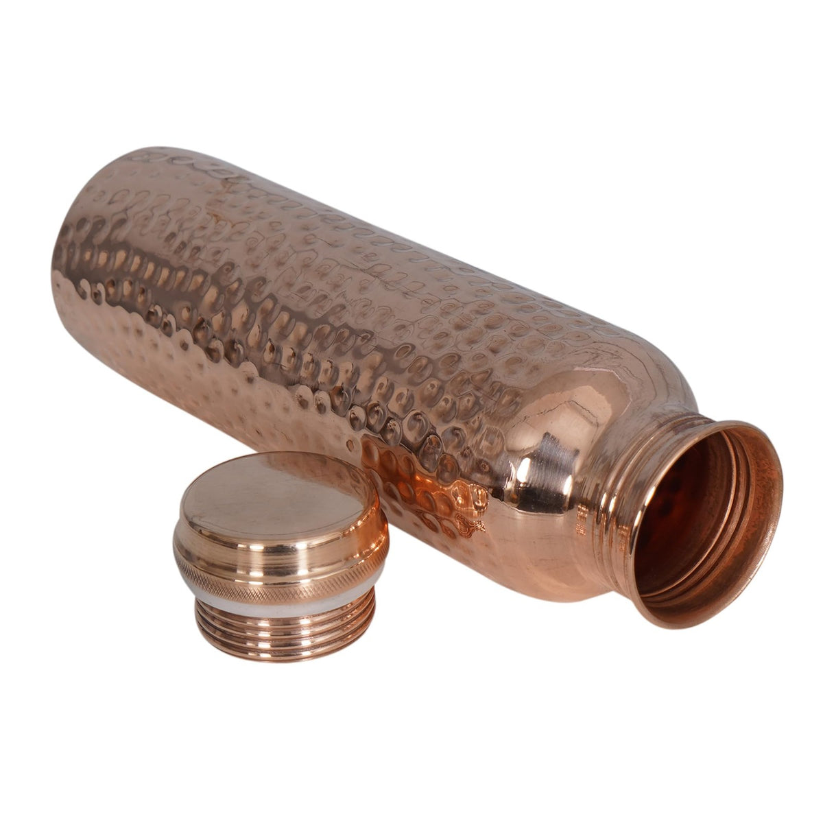 Copper Water Bottle 34 oz - Wide Mouth, Durable Pure Copper Design for Men & Women