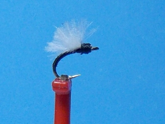 Fly Fishing CDC Midge Emerger Flies Size 24 Black & White CDC Wing Pack