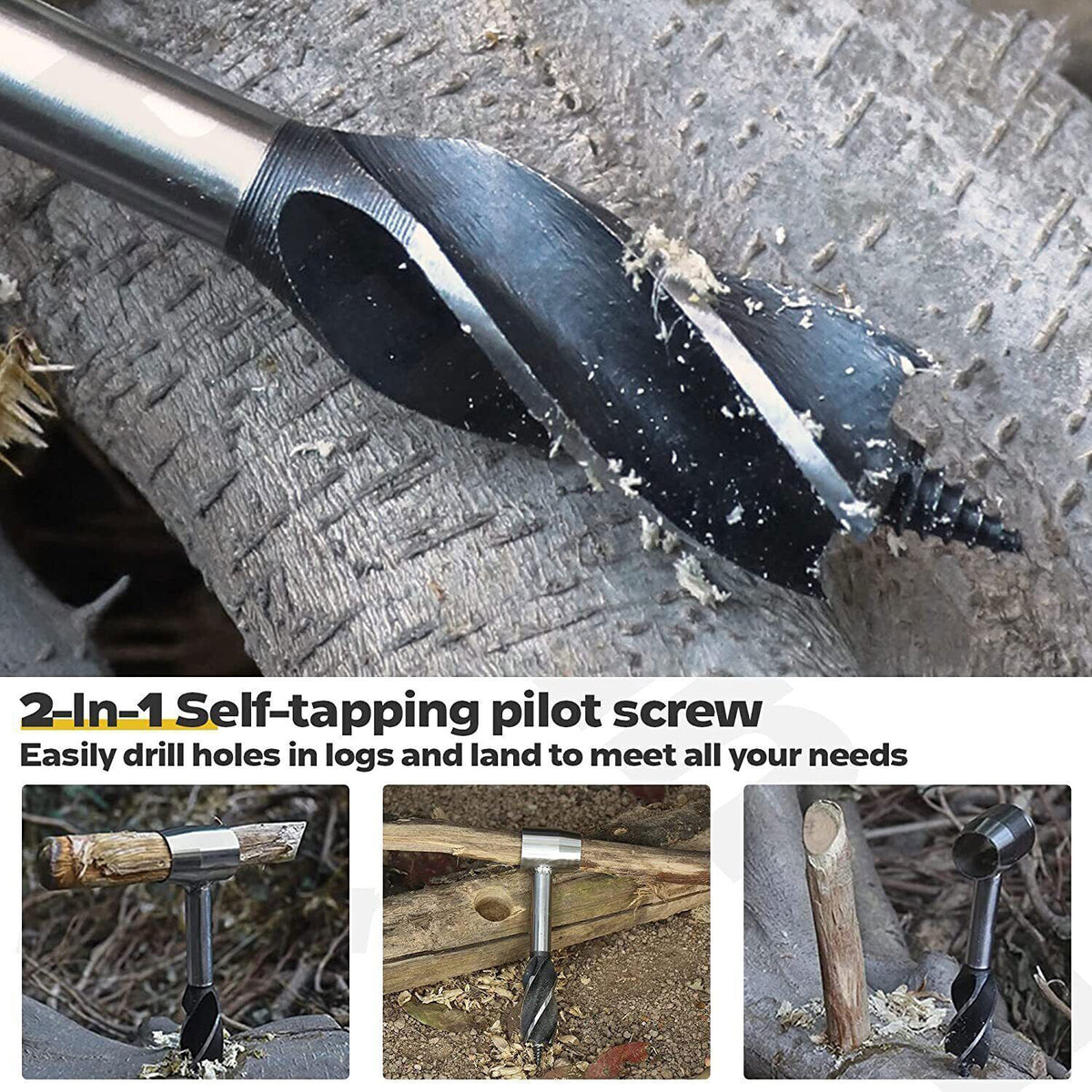 Outdoor Hand Drill Auger Wrench for Camping Bushcraft Survival Gear