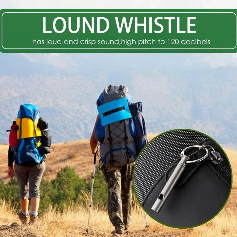 Outdoor Emergency Survival Whistle Necklace 120dB Portable Safety Gear