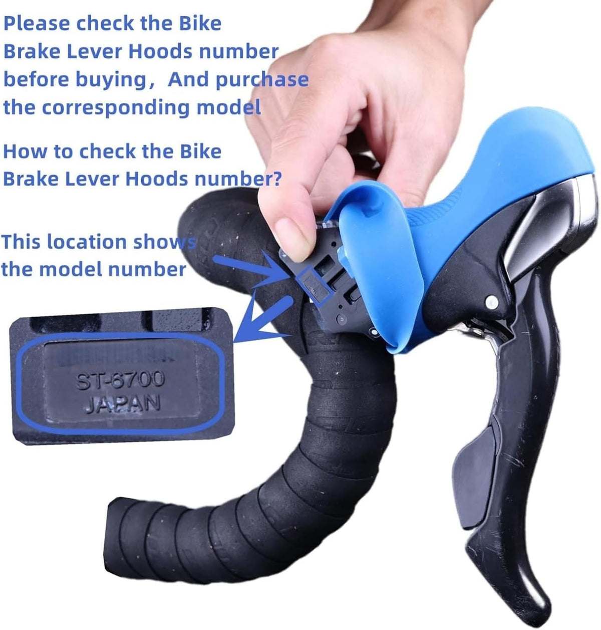 Road Bike Brake Lever Hood Set Compatible with Ultegra ST-6700 ST-6703