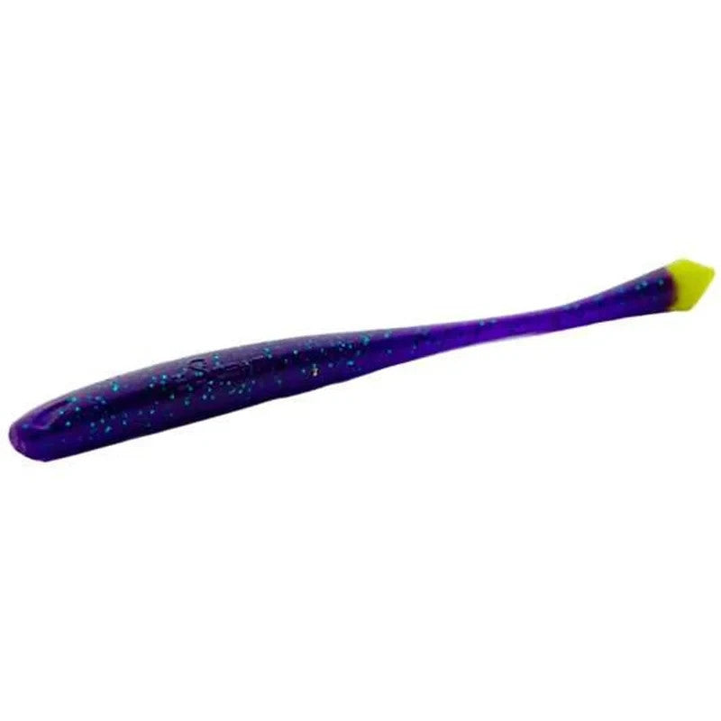 Bass Fishing Soft Plastic Worms - Finesse Drop Shot Baits with Plasma Tail - 10 Pack