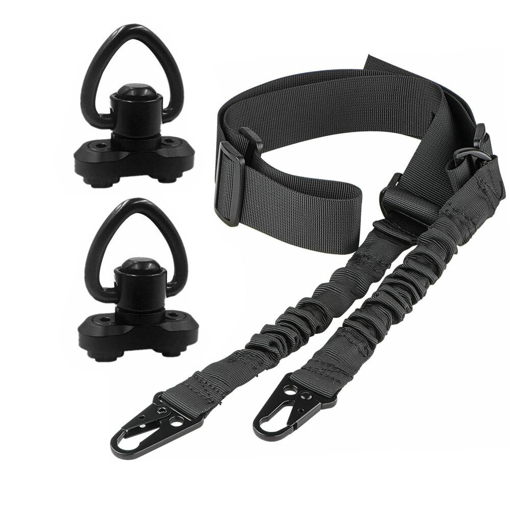 2 Point Rifle Sling with Quick-Detach QD Swivels & Mounts