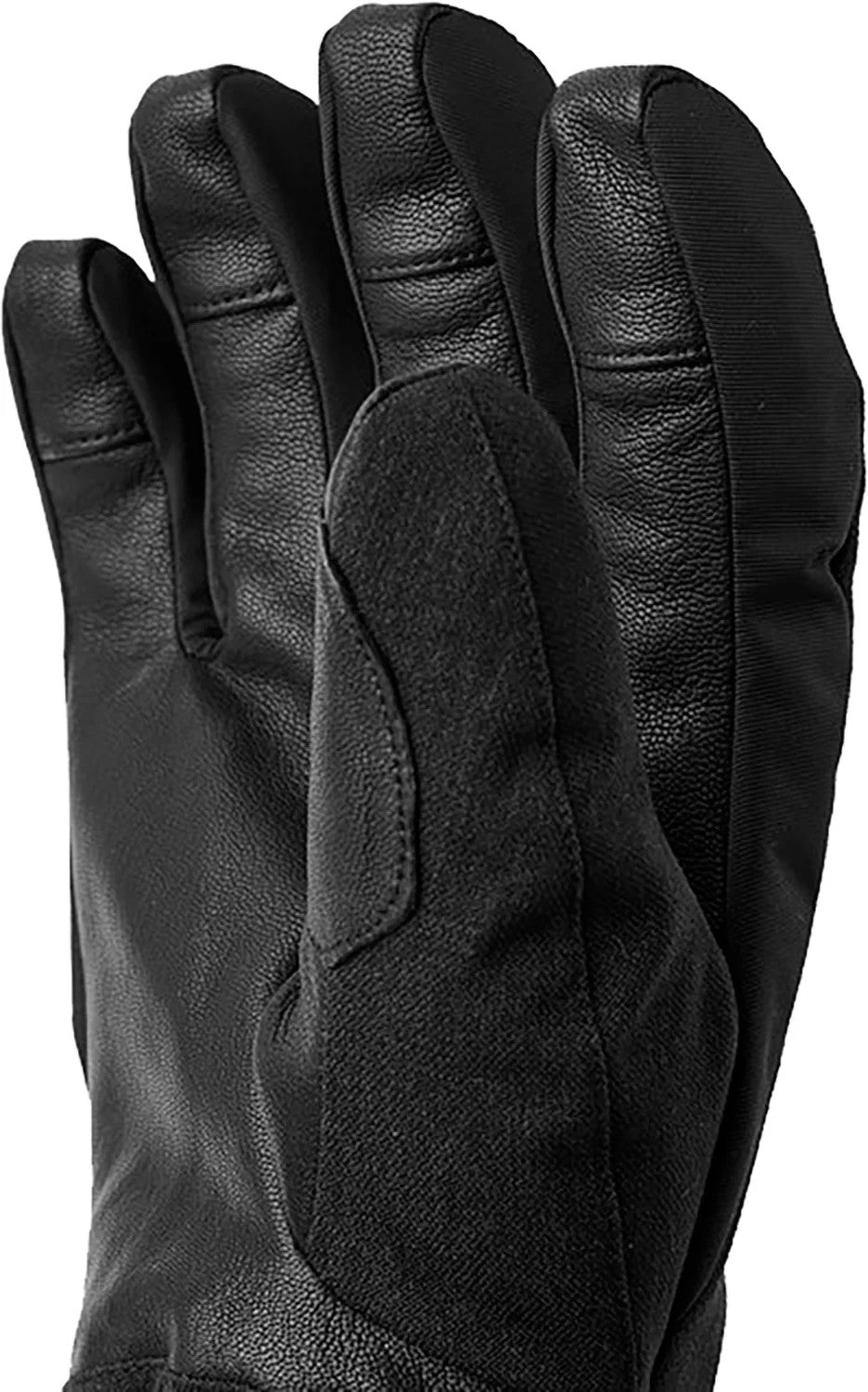 Unisex Ski & Snowboard Gloves with Waterproof Goat Leather Snow Lock - Black, X-Small