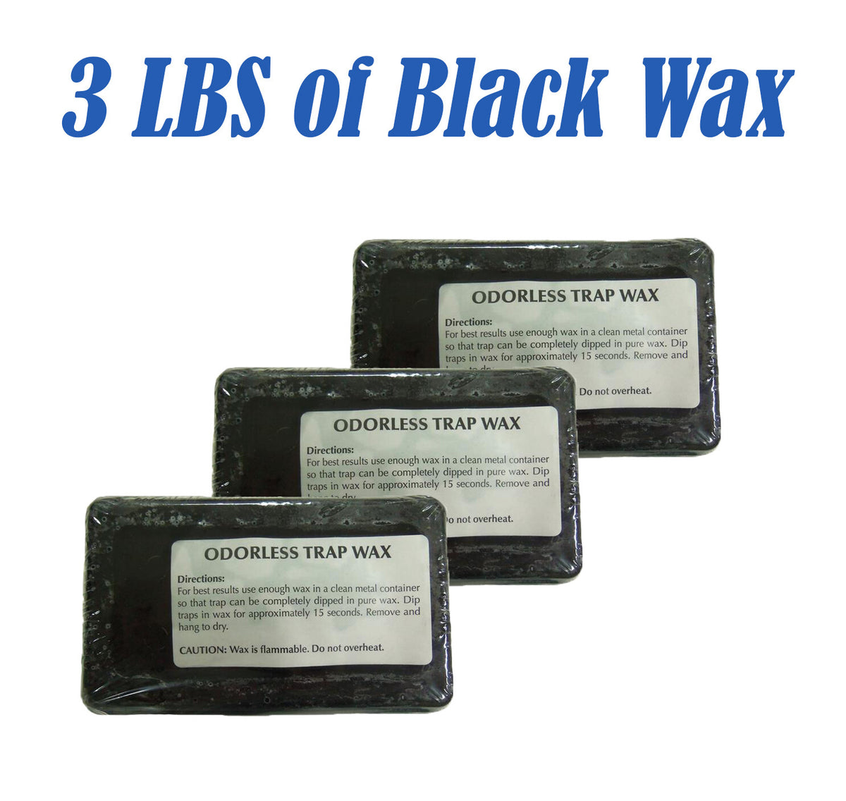 Odorless Trap Wax Bars for Land & Water Trapping - 1lb, 2lb, 3lb, 4lb Quantities & Color Options