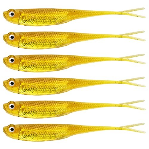 5X Soft Plastic Swimbaits Paddle Tail Shad Fishing Lures for Bass and Trout