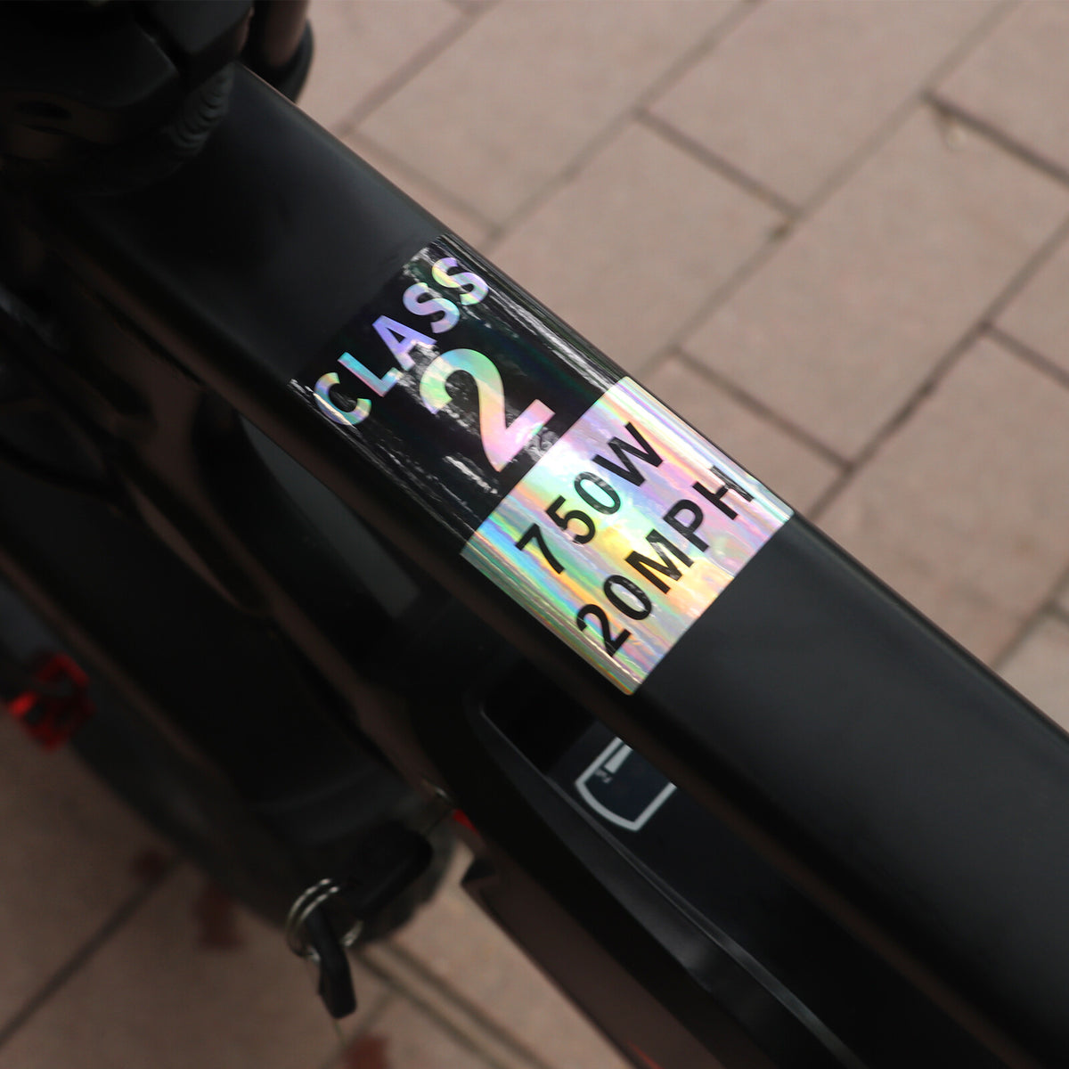 Electric Bicycle Frame Decal Set - 3 Weatherproof Vinyl Stickers for E-Bike Customization