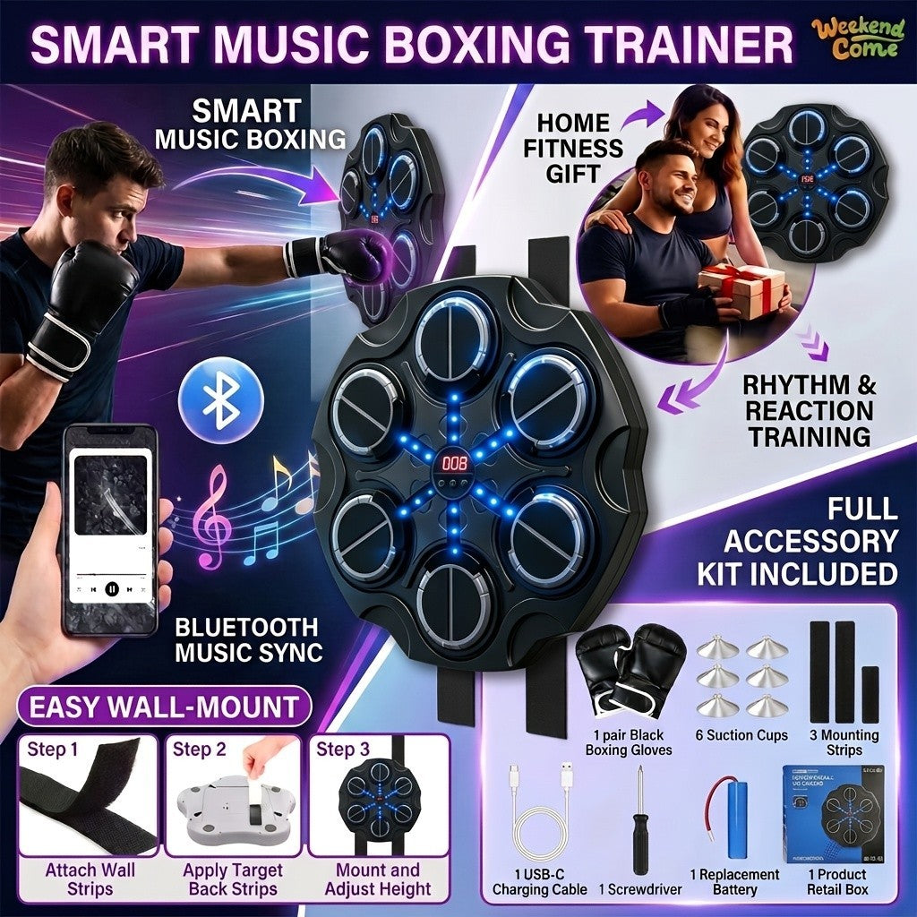 Wall Punching Bag for Boxing MMA Training - Black