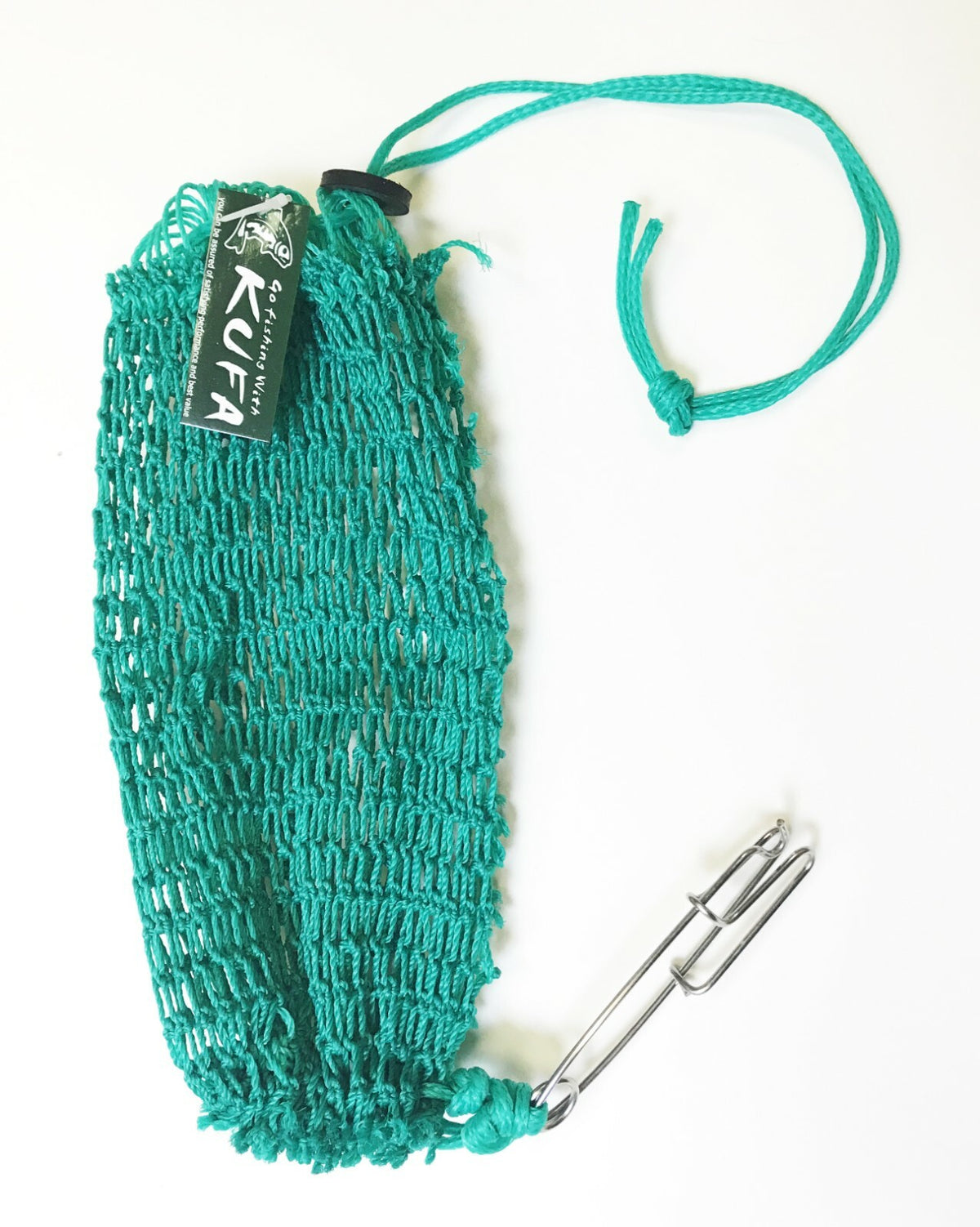 Commercial Crab Trap Bait Bag with Rubber Lock & Hook - Durable Mesh Fishing Accessory