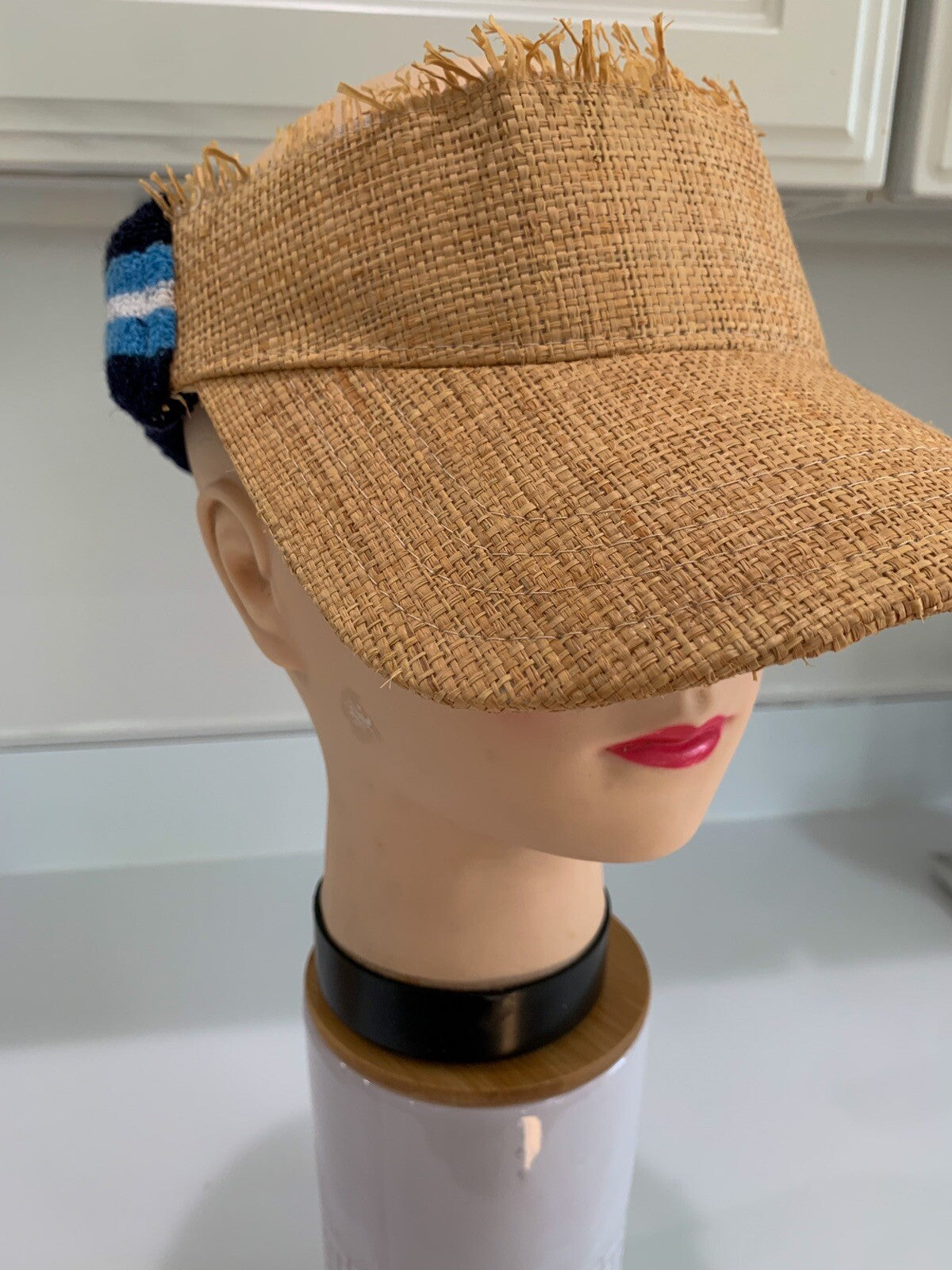 Sun Visor Hat Straw Cap Golf Bicycling Headwear - One Size