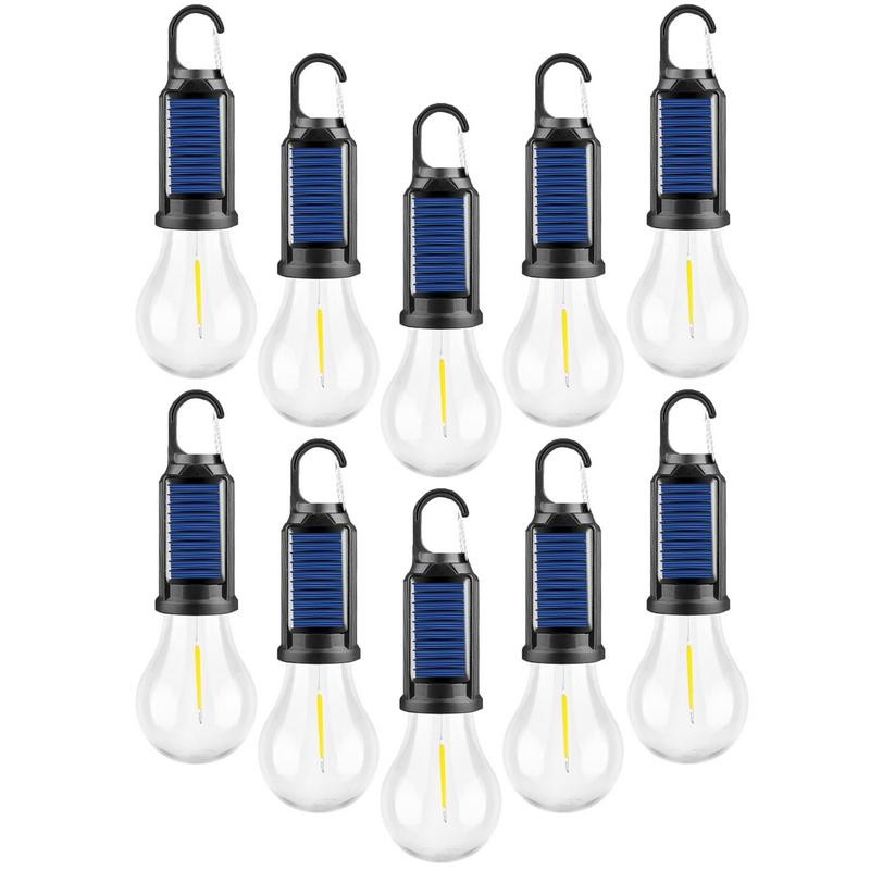 Rechargeable Solar Hanging LED Tent Light Waterproof Camping Lantern