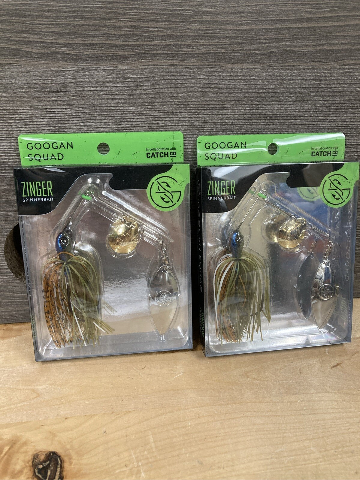 2 Pack Spinnerbaits for Fishing 3/8oz Colorado Willow Bluegill - Googan Squad