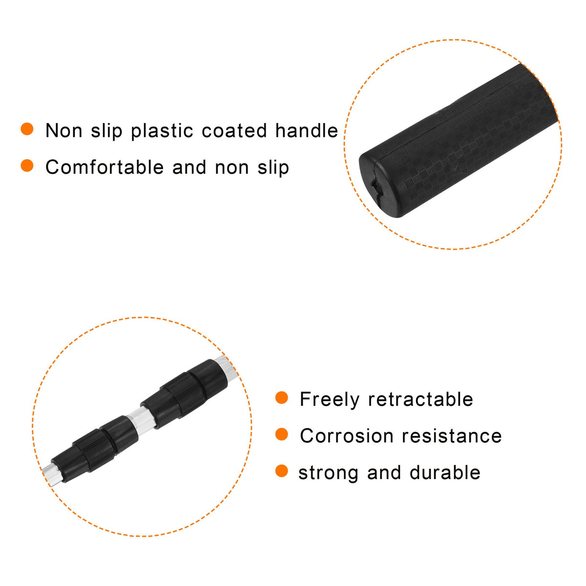 Telescopic Fishing Net 4.9ft Aluminum Alloy Folding Landing Net for Saltwater & Freshwater
