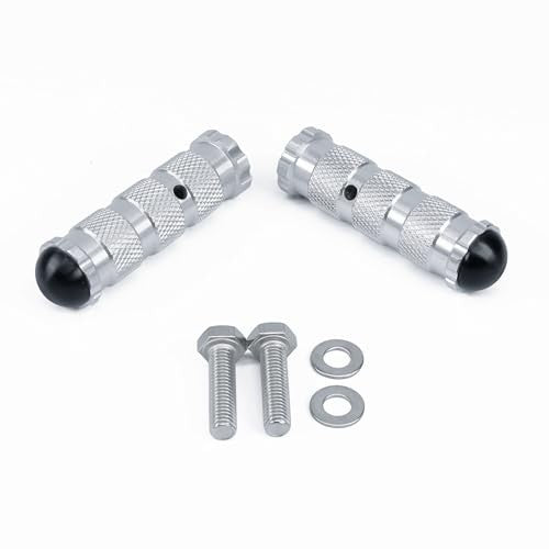 Universal 8mm Motorcycle Foot Pegs with Bolts - Anti-Slip Aluminum Pedals