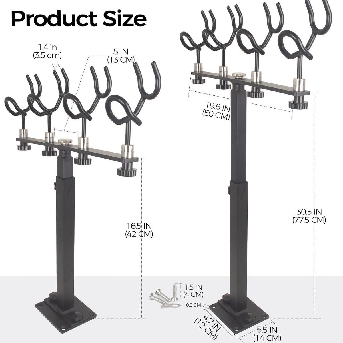 Fishing Rod Holder Rack for Trolling & Catfish - Holds Up to 4 Rods