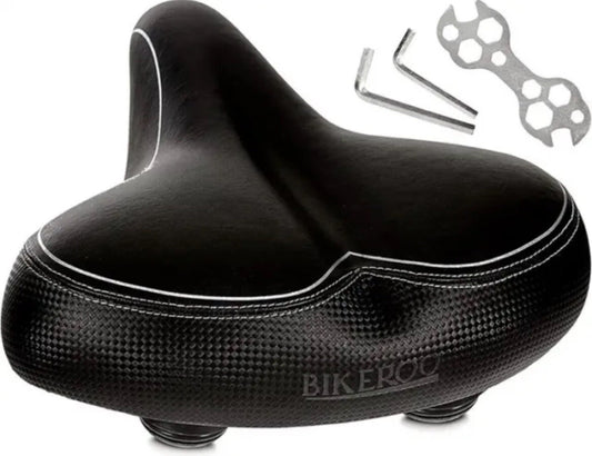 Oversized Bike Seat with Elastomer Springs for Comfort - Universal Fit