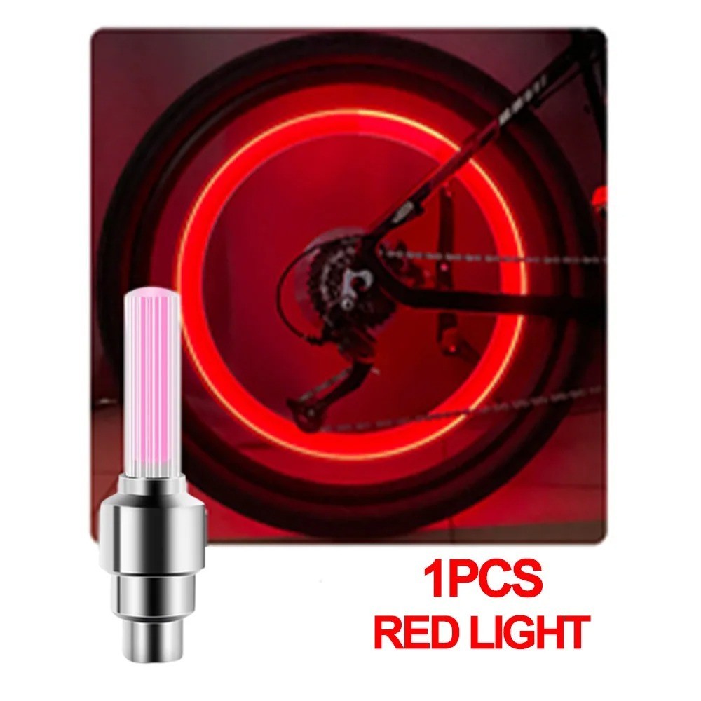LED Bicycle Valve Light Neon Wheel Lamp for Night Riding Safety