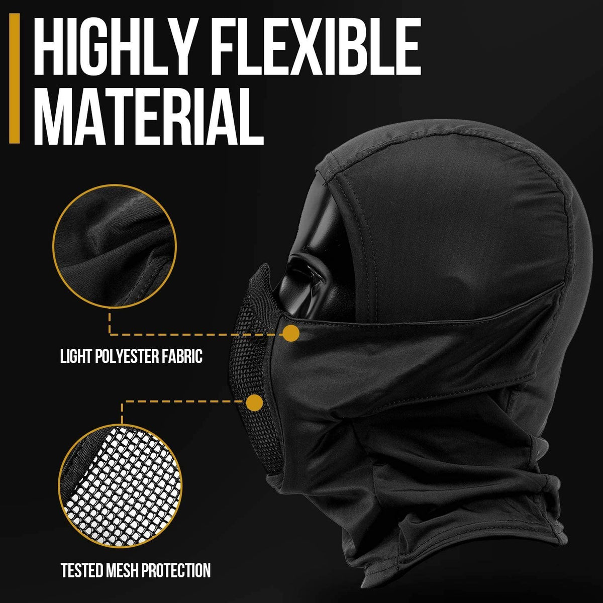 Tactical Balaclava with Steel Mesh Face Mask for Airsoft and Outdoor Sports