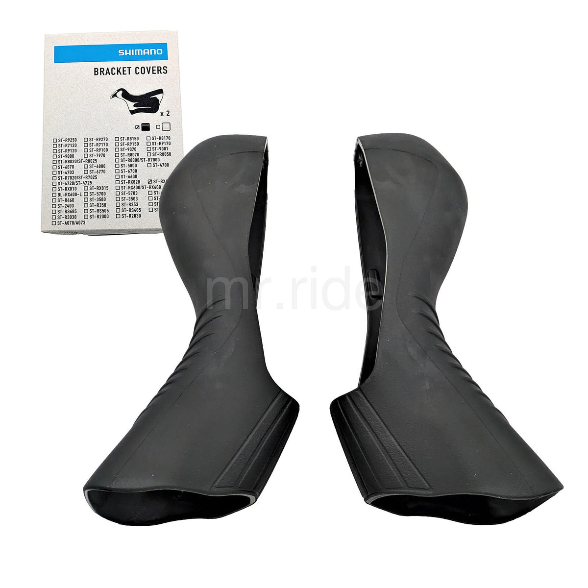 Shimano GRX ST-RX610 Brake and Shift Hood Set - Black, Replacement Cover Pair