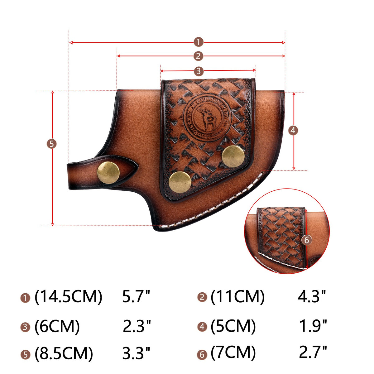 Cross Draw Gun Holster Belt for RUGER LCP II & SIG SAUER P365 - Leather Concealed Carry