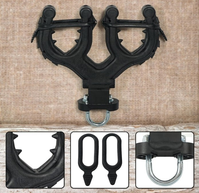 ATV Gun Holder Tool Rack Mount 2 Pack for Rifles, Bows & Shovels