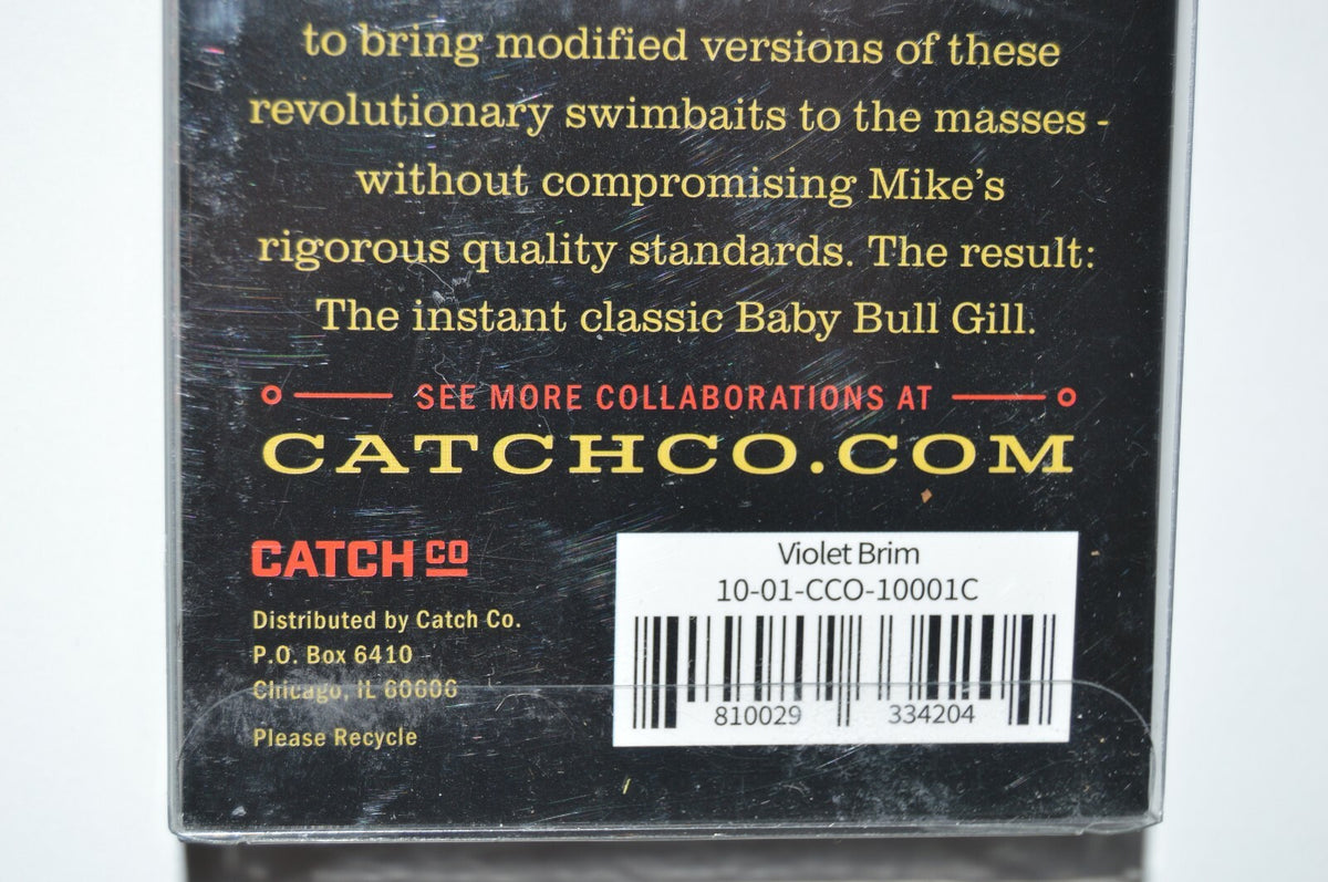 Swimbait Lure 3.75 Inch Slow Sinking Violet Brim Fish Lure - Catch Co