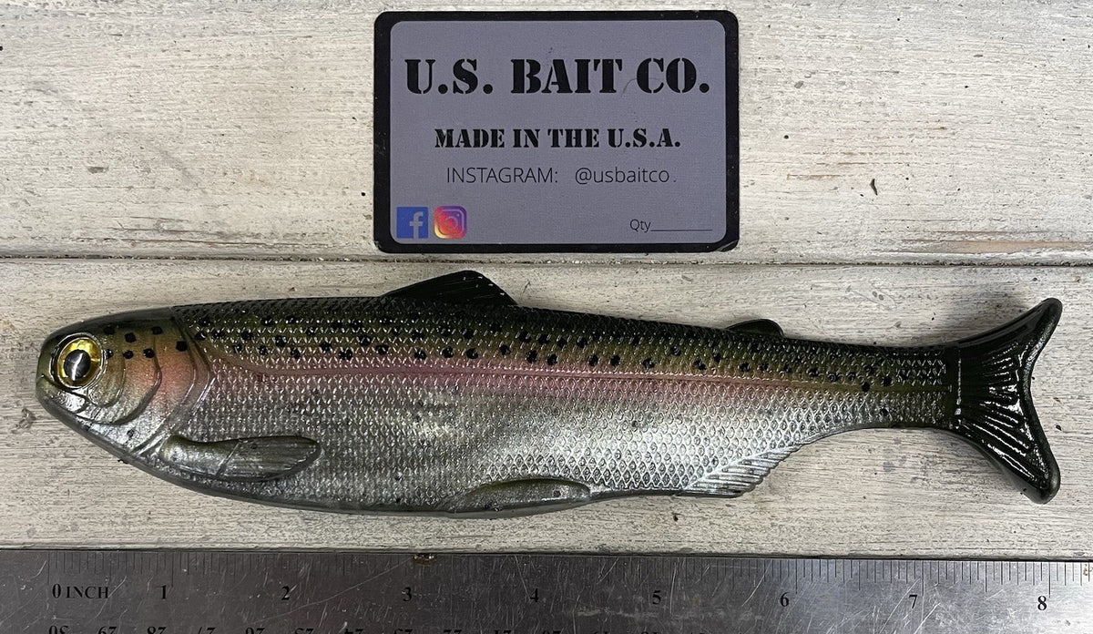8-Inch Weedless Swimbait Dark Trout Color Soft Plastic Lure
