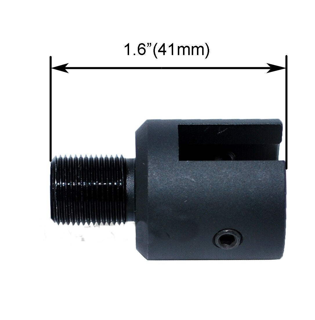 Black Anodized Aluminum Muzzle Adapter 1/2x28 TPI for Ruger 1022 Rifle