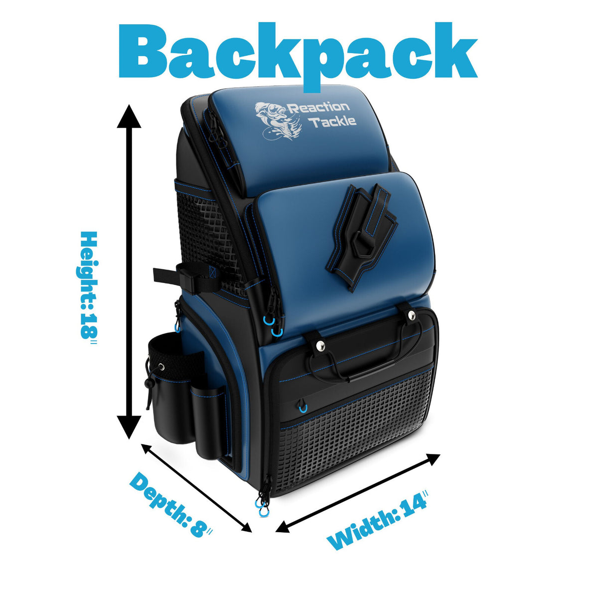 Saltwater Resistant Fishing Backpack with Tackle Storage Organizer