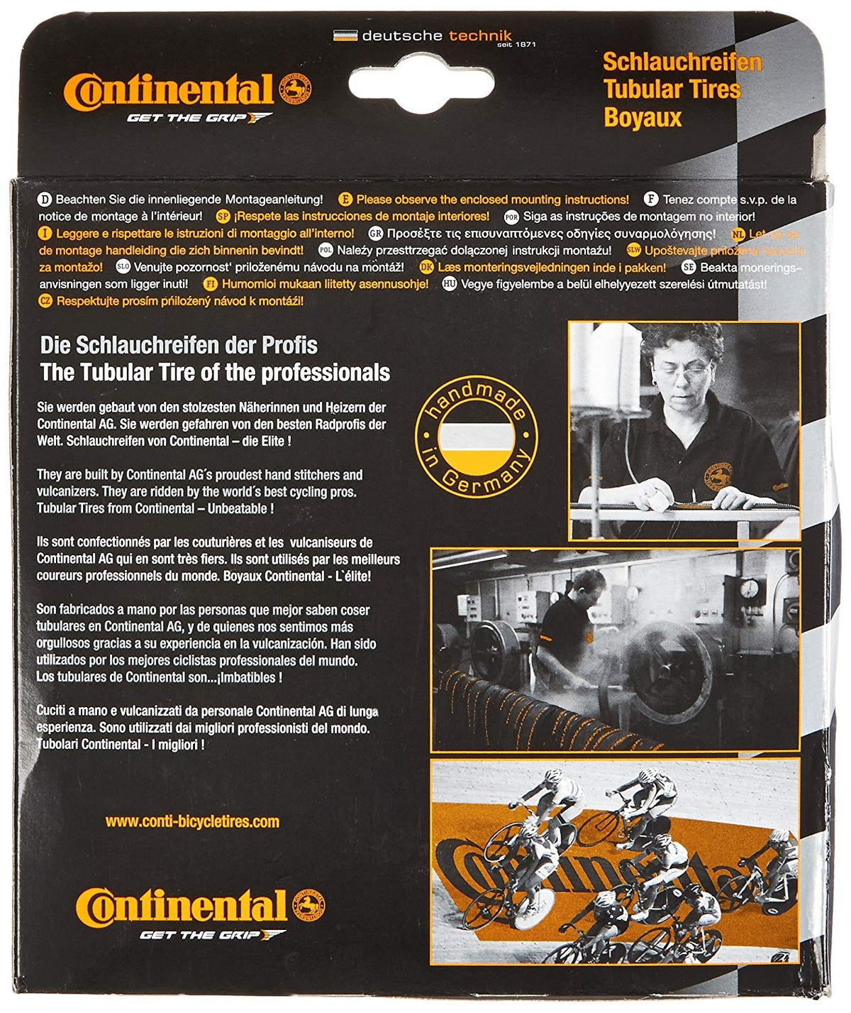 Continental Sprinter Tubular Road Bike Tire 700x25mm Black Chili Compound