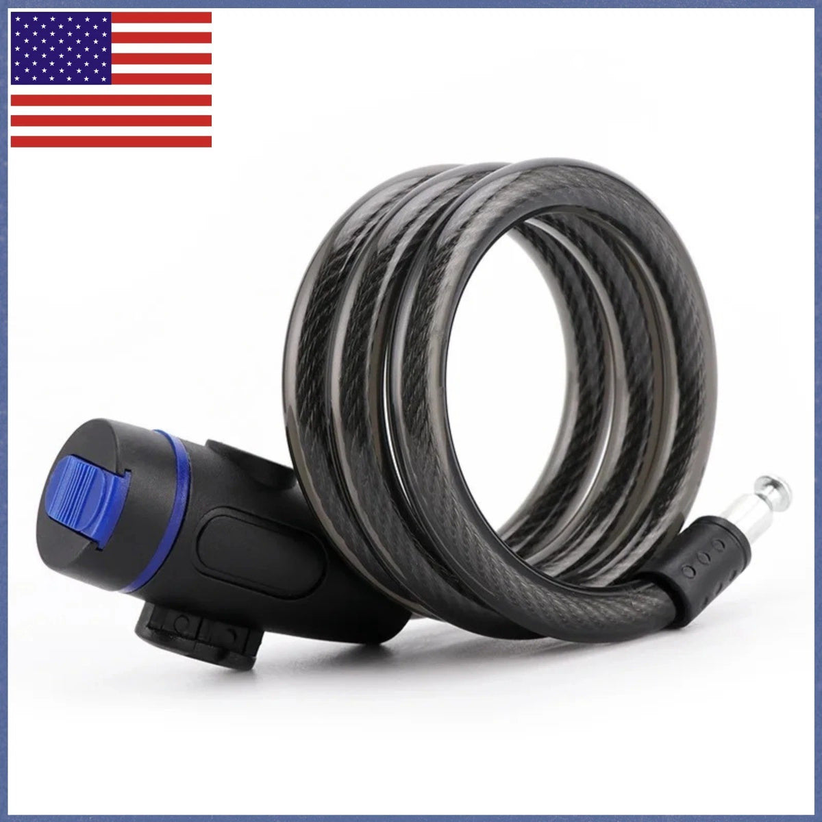 Heavy Duty Bicycle Cable Lock with 2 Keys - Anti-Theft Security Chain for Bike Scooter