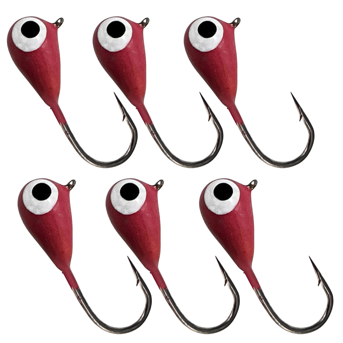 Ice Fishing Jigs Tungsten Lures for Panfish Crappie Perch Glow-Effect
