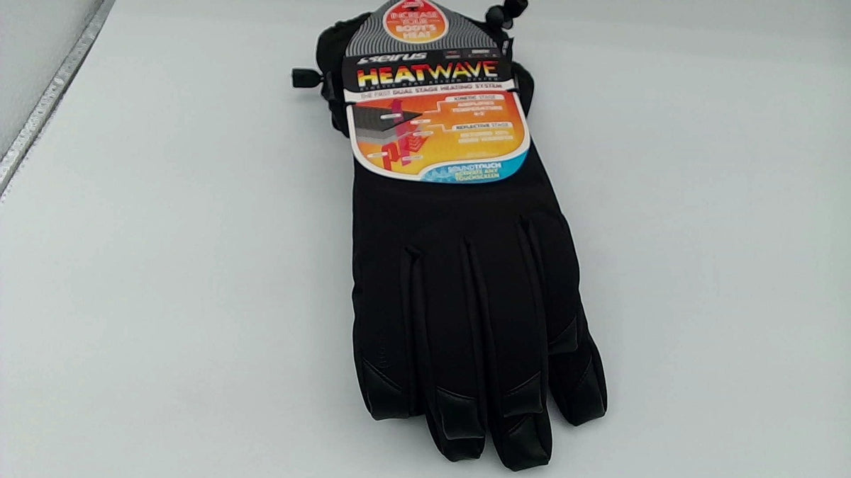 Men's Heated Winter Gloves - Insulated, Adjustable Cuff, Black