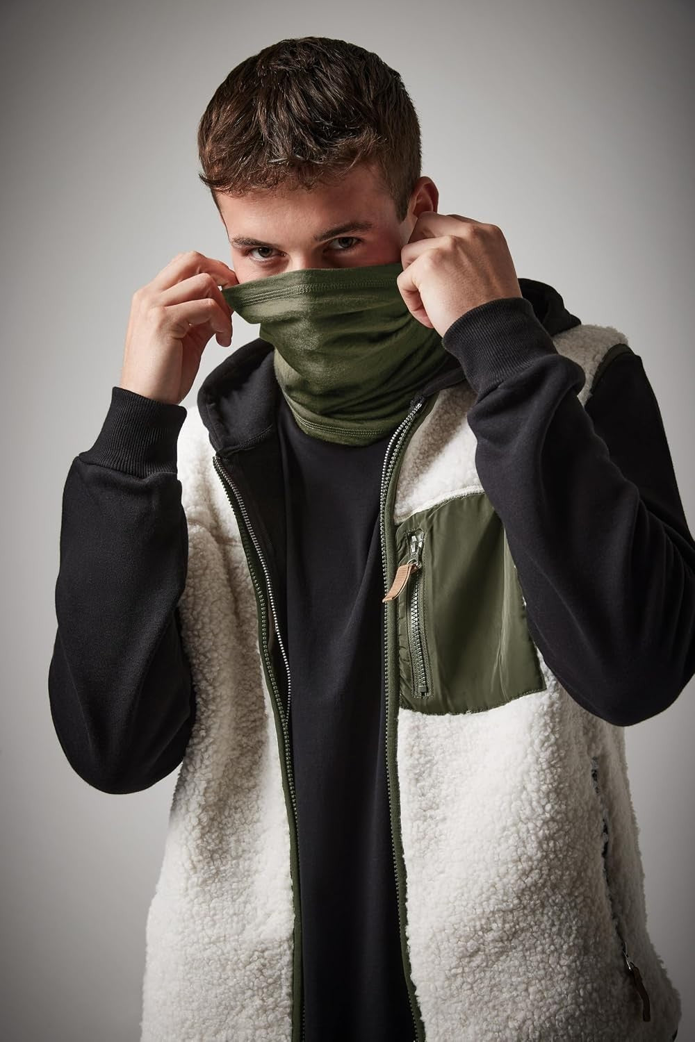 Lightweight Merino Wool Neck Warmer for Skiing Hiking Quick-Dry