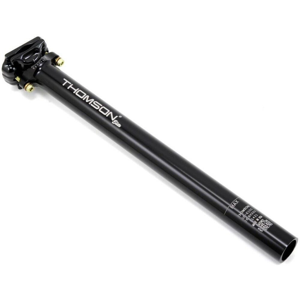 Bicycle Seatpost 26.8mm x 330mm Black Zero Offset No Setback