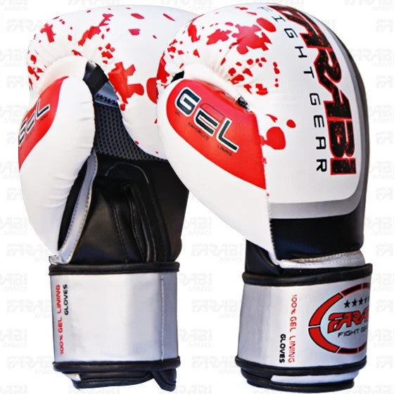 Leather Boxing Gloves Gel Padding Training Sparring MMA Gloves 10-16oz