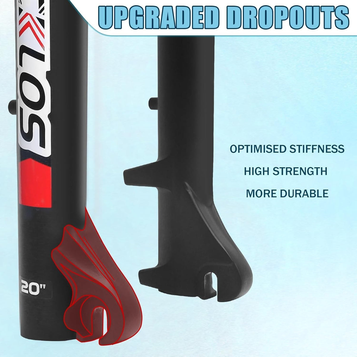 26 Inch Fat Tire Snow Electric MTB Bike Suspension Fork - 180mm Travel