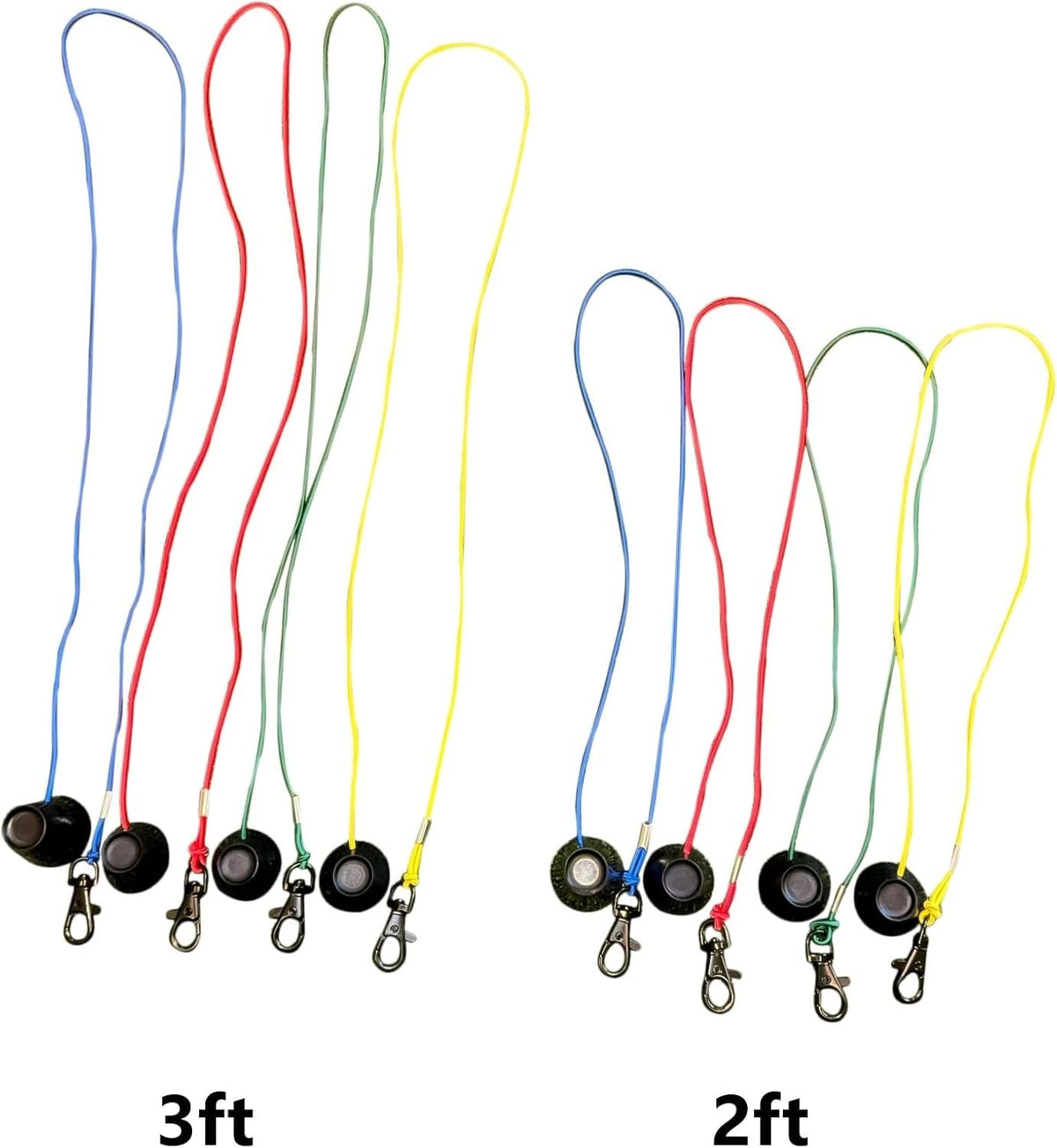 3FT Golf Simulator Tees - Durable Silicone with Swivel & Bungee Cord