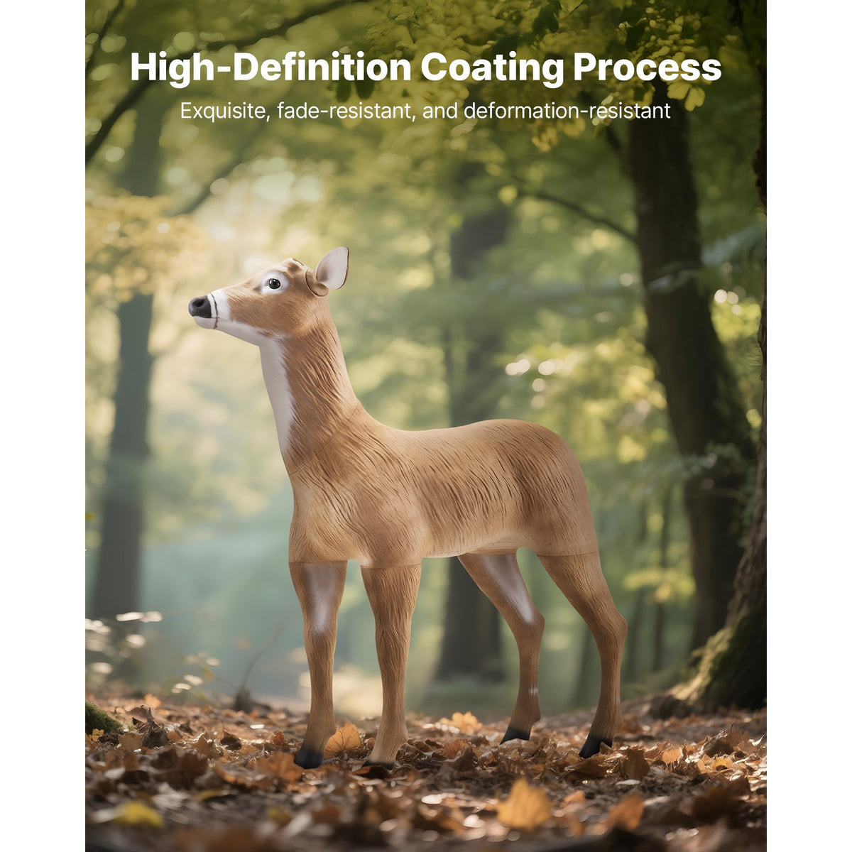 Realistic Outdoor Deer Decoy with Foldable Legs for Hunting and Garden Decor