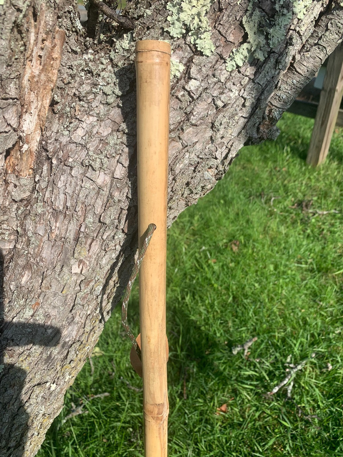 Weathered Bamboo Walking Stick for Hiking & Trekking - Handmade in USA