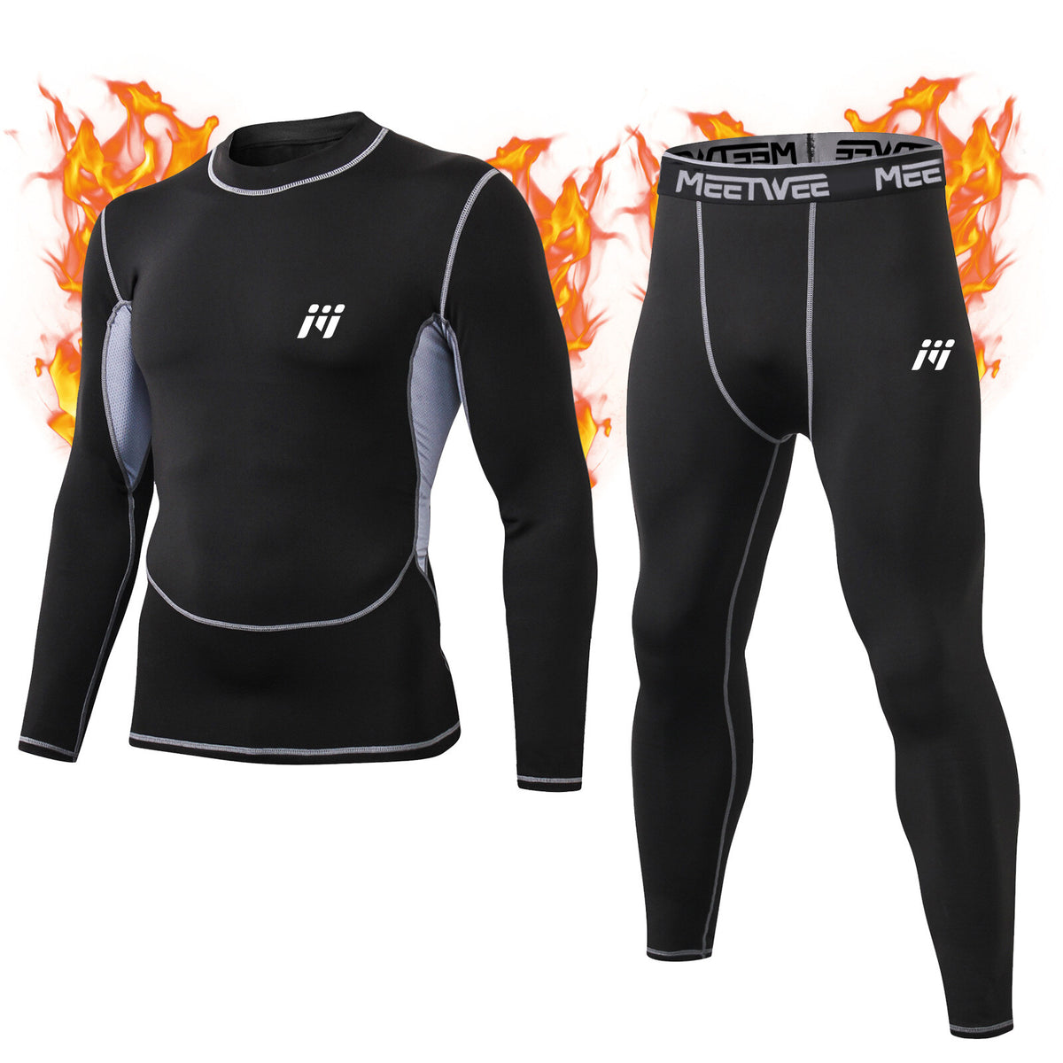 Men's Thermal Long Johns Base Layer Sets for Winter Ski & Cold Weather
