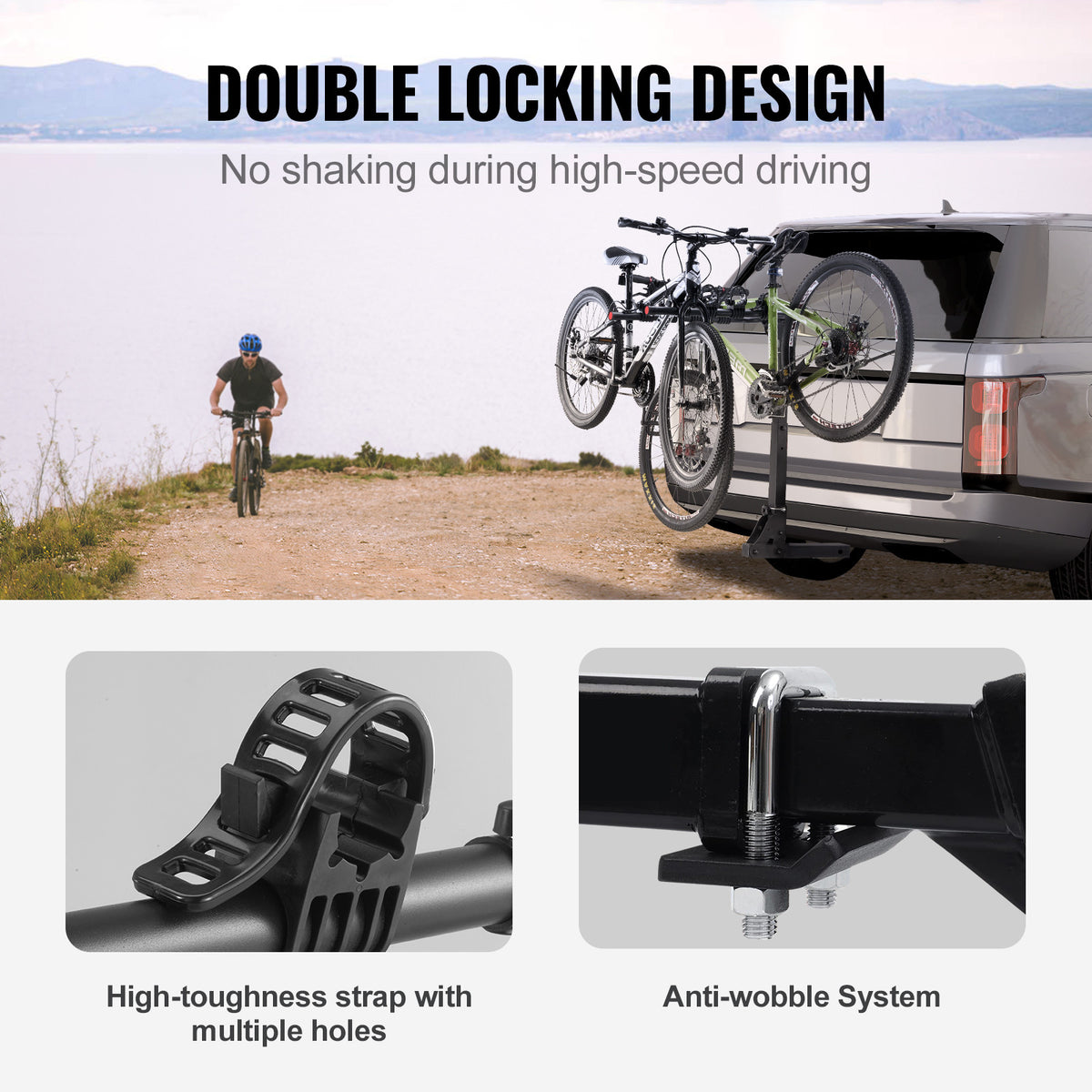 4 Bike Hitch Mount Rack Folding Swing Down Bicycle Carrier for SUV Car Truck