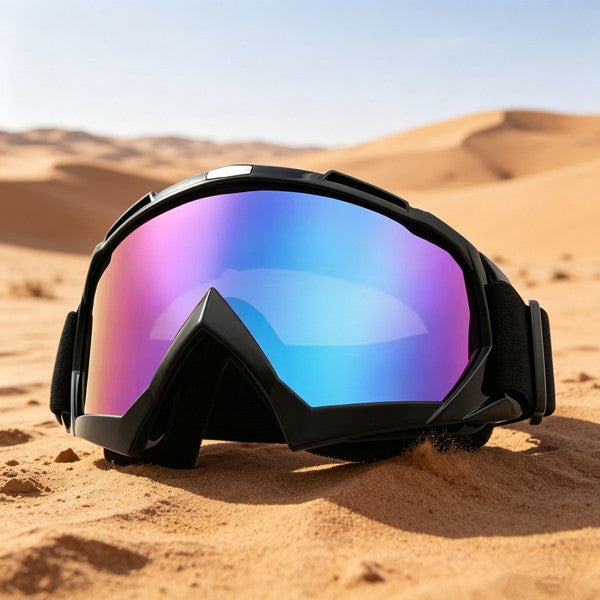 Motorcycle Goggles Windproof Anti-Fog Scratch-Resistant Colorful Lens ATV Dirt Bike