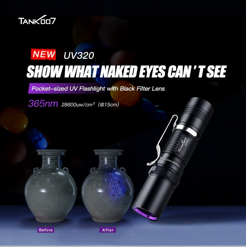 365nm UV Flashlight for Leak Detection Pet Urine & Curing Resin
