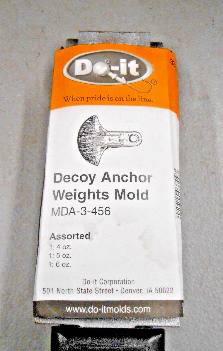 Decoy Anchor Mold 4, 5, 6 oz - Fish Decoy Casting Mold - Made in USA
