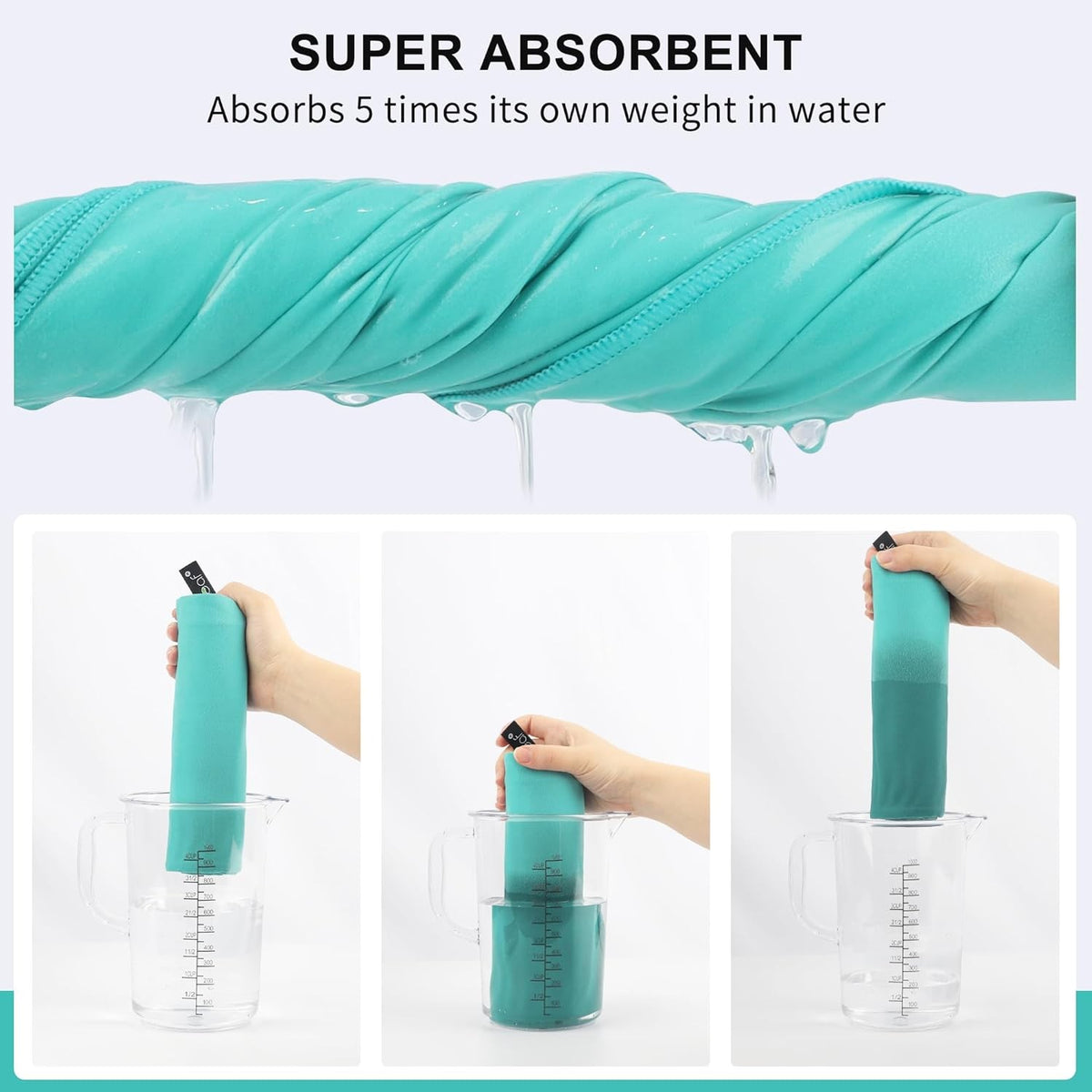 Rainleaf Microfiber Travel Gym Towel - Quick Dry, Lightweight & Absorbent