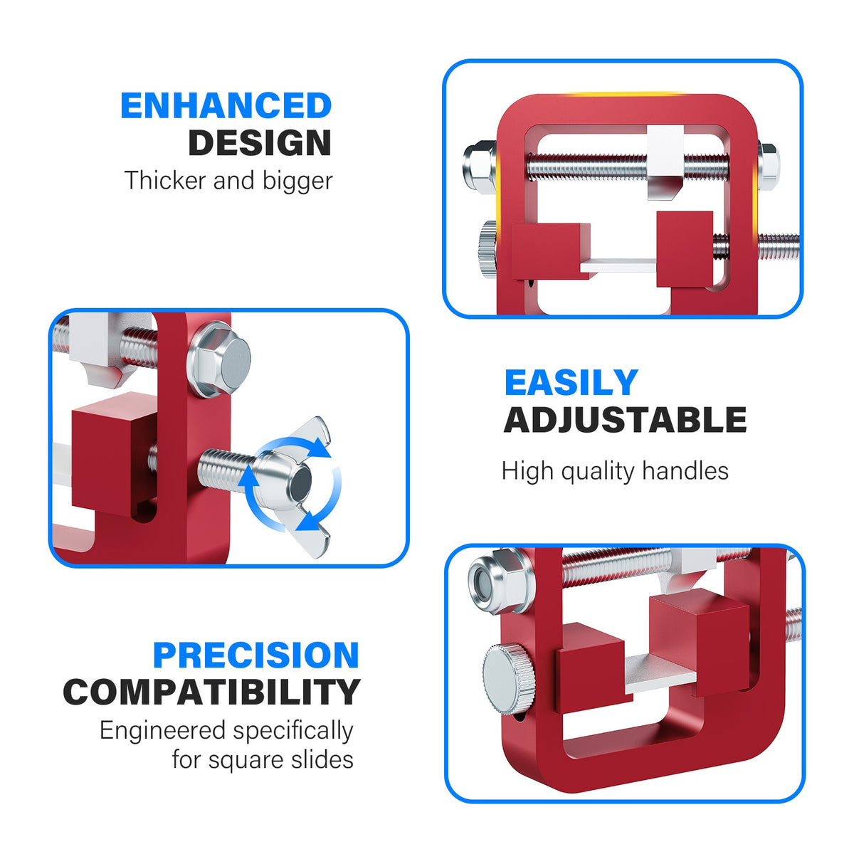 Universal CNC Machined Aluminum Handgun Sight Pusher Tool for Dovetail Adjustment