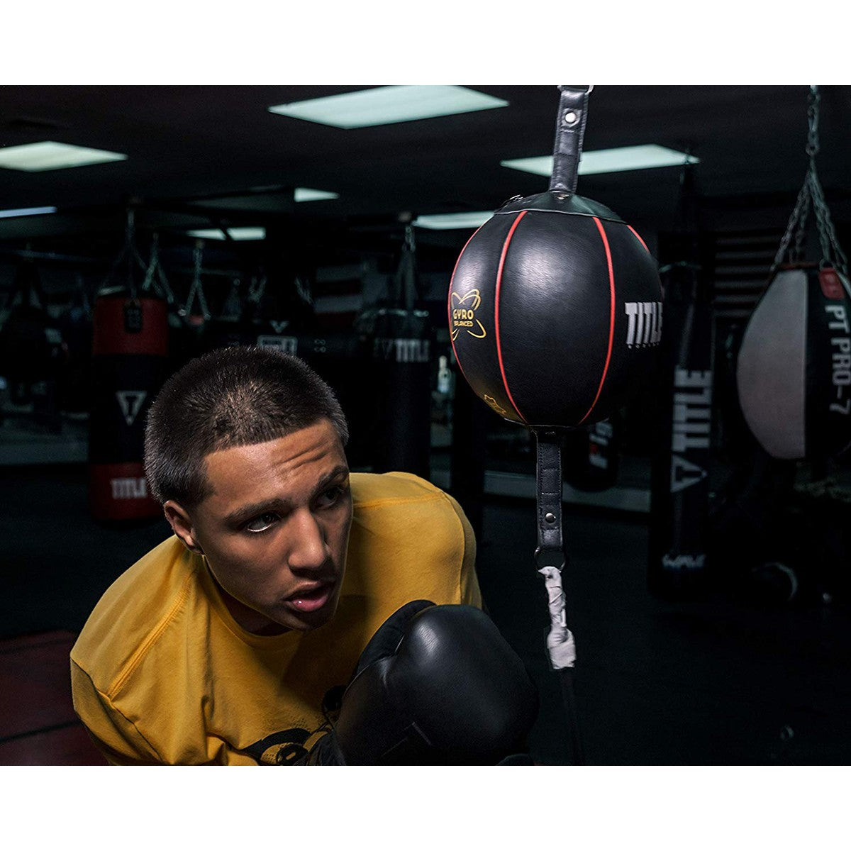 Gyro Balanced Leather Double End Bag - 8 Inch Boxing Training Equipment
